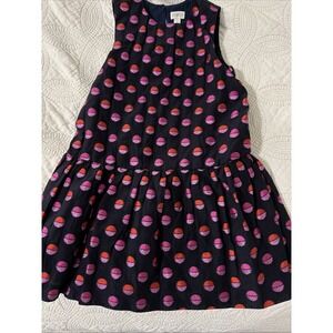 Gymboree Girls Dress SMALL size 5 Sleeveless Glitter Circle EUC